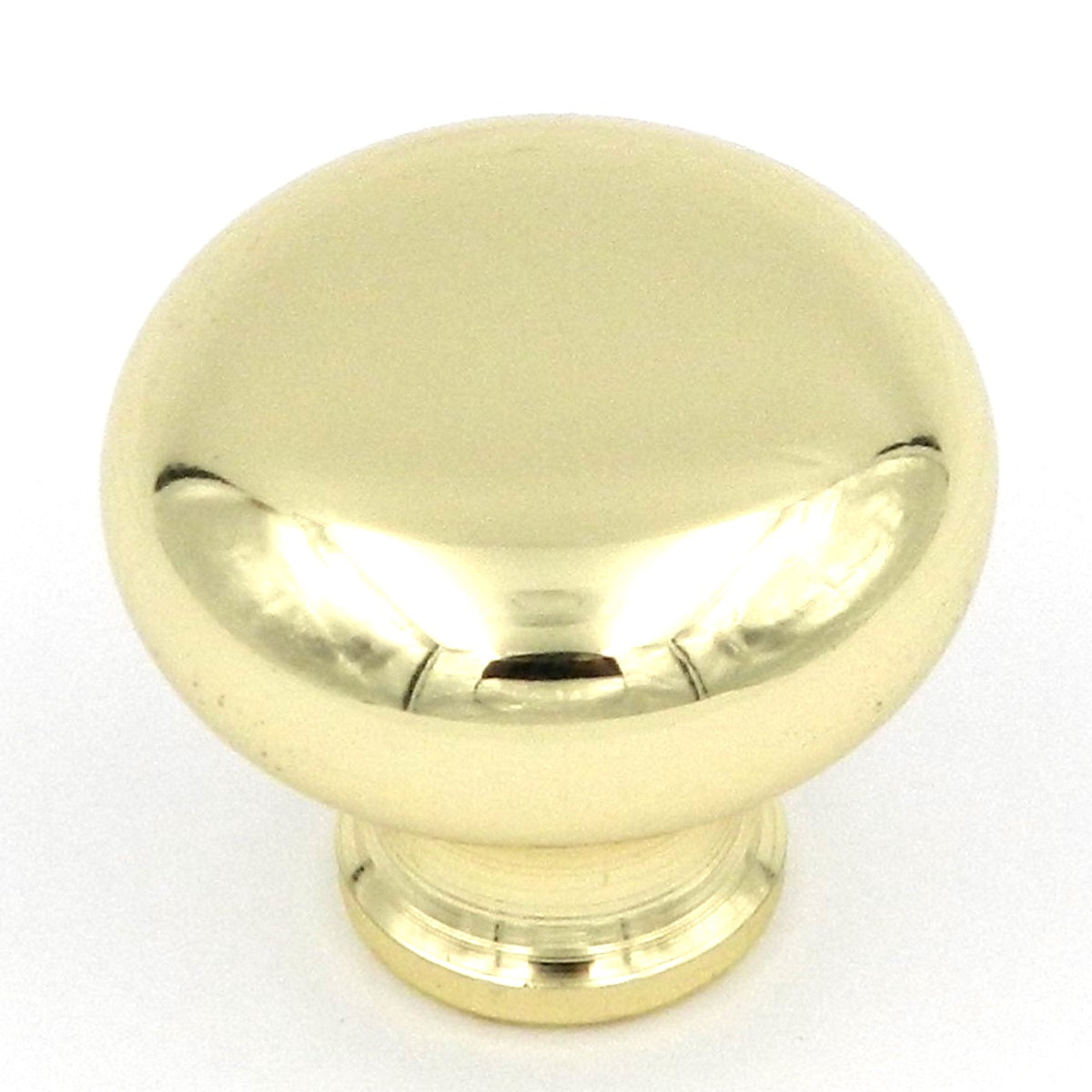 10 Pack Hickory Hardware English Cozy 1 1/4" Polished Brass Round Smooth Cabinet Knob P302-PB