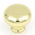 10 Pack Hickory Hardware English Cozy 1 1/4" Polished Brass Round Smooth Cabinet Knob P302-PB