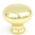 10 Pack Hickory Hardware English Cozy 1 1/4" Polished Brass Round Smooth Cabinet Knob P302-PB