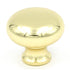 10 Pack Hickory Hardware English Cozy 1 1/4" Polished Brass Round Smooth Cabinet Knob P302-PB