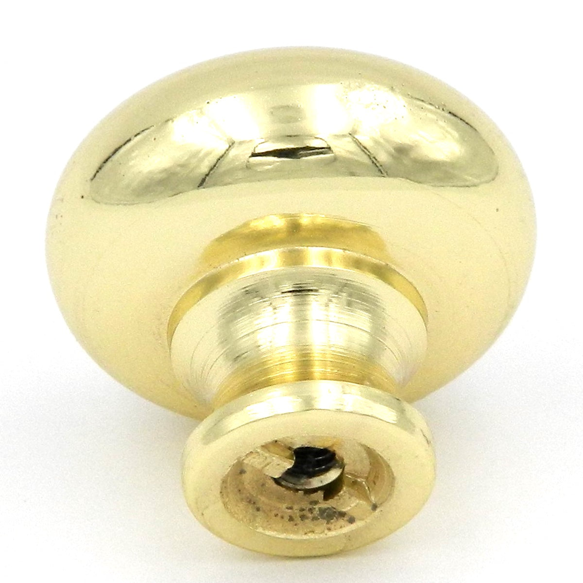 10 Pack Hickory Hardware English Cozy 1 1/4" Polished Brass Round Smooth Cabinet Knob P302-PB