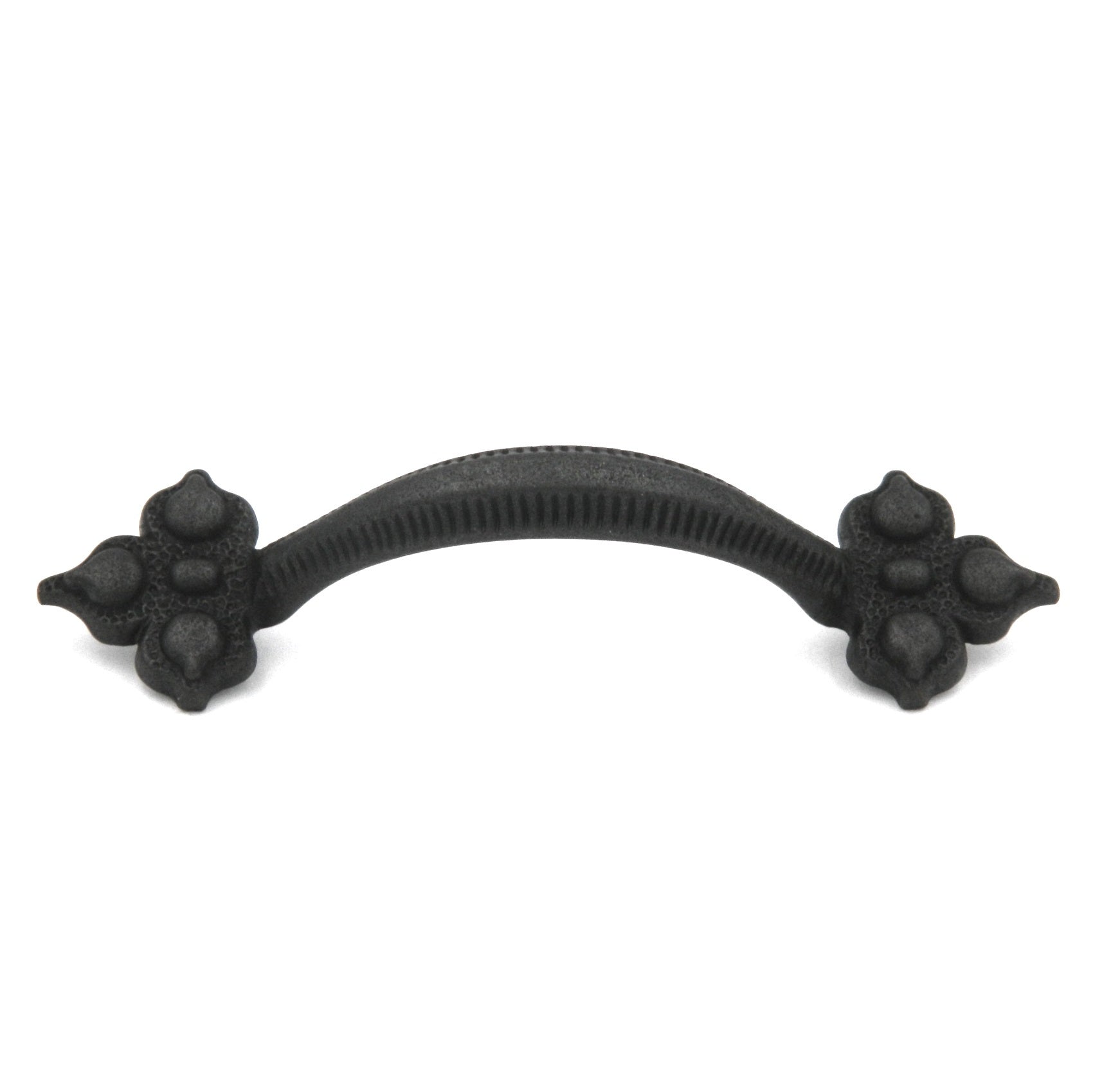 Keeler Spanish Gothic P3020-BMA Black Mist Antique 3"cc Solid Brass Cabinet Handle Pull, 10 Pack