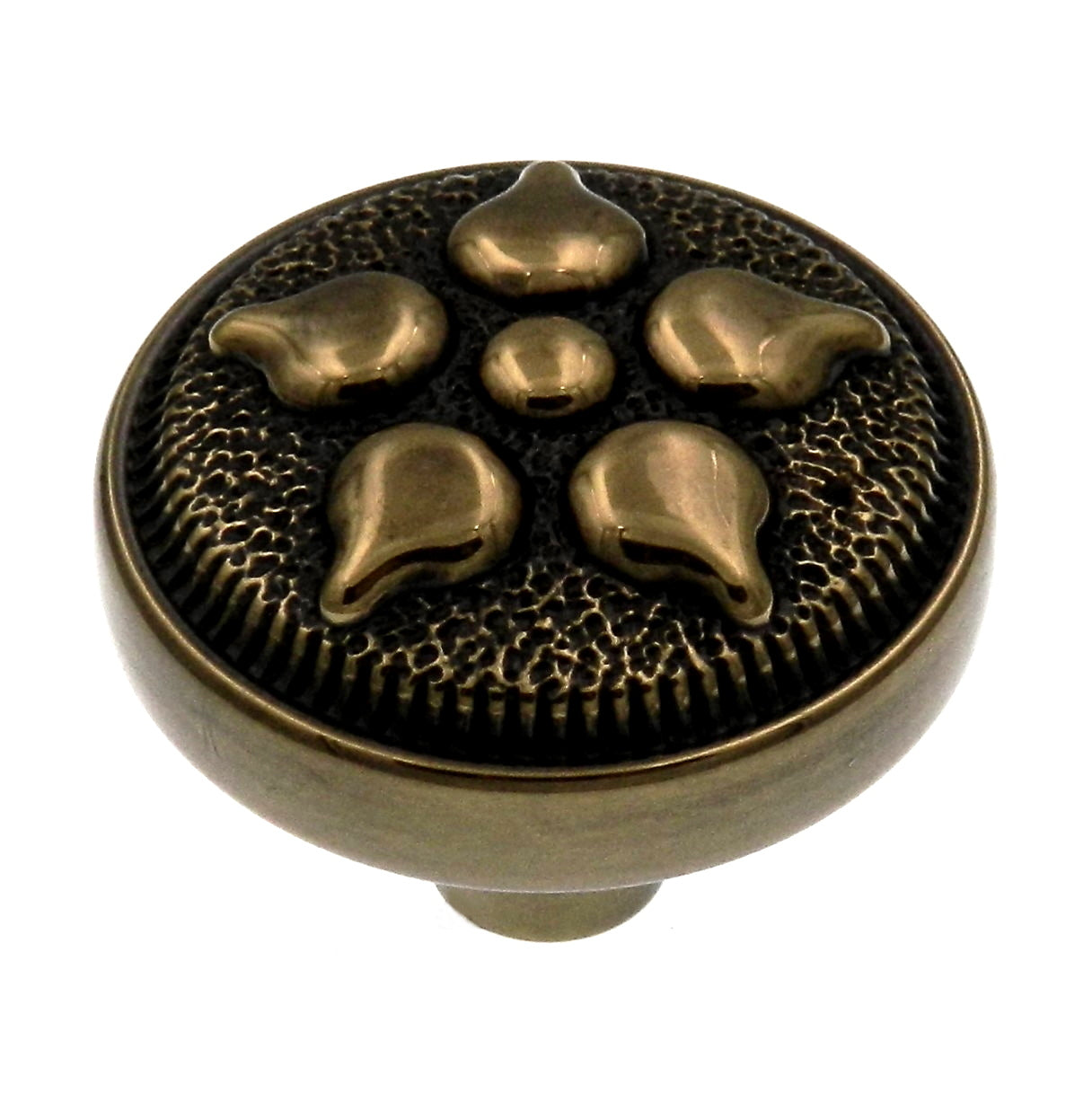 10 Pack Belwith Keeler Spanish Gothic 1 3/8" Sherwood Antique Brass Solid Brass Cabinet Knob P3024-07