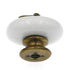 Hickory Hardware Country Casual Lancaster Polished and White 1 1/2" Leaf Cabinet Knob P3031-LPW