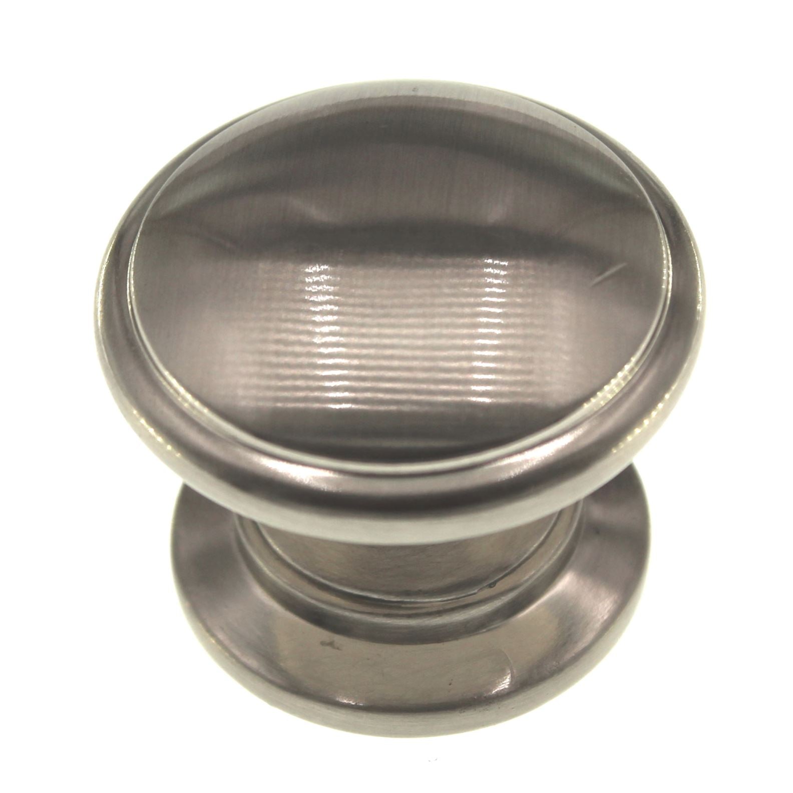 Hickory Hardware Williamsburg Satin Nickel 1 1/4" Ridged Cabinet Knob P3053-15