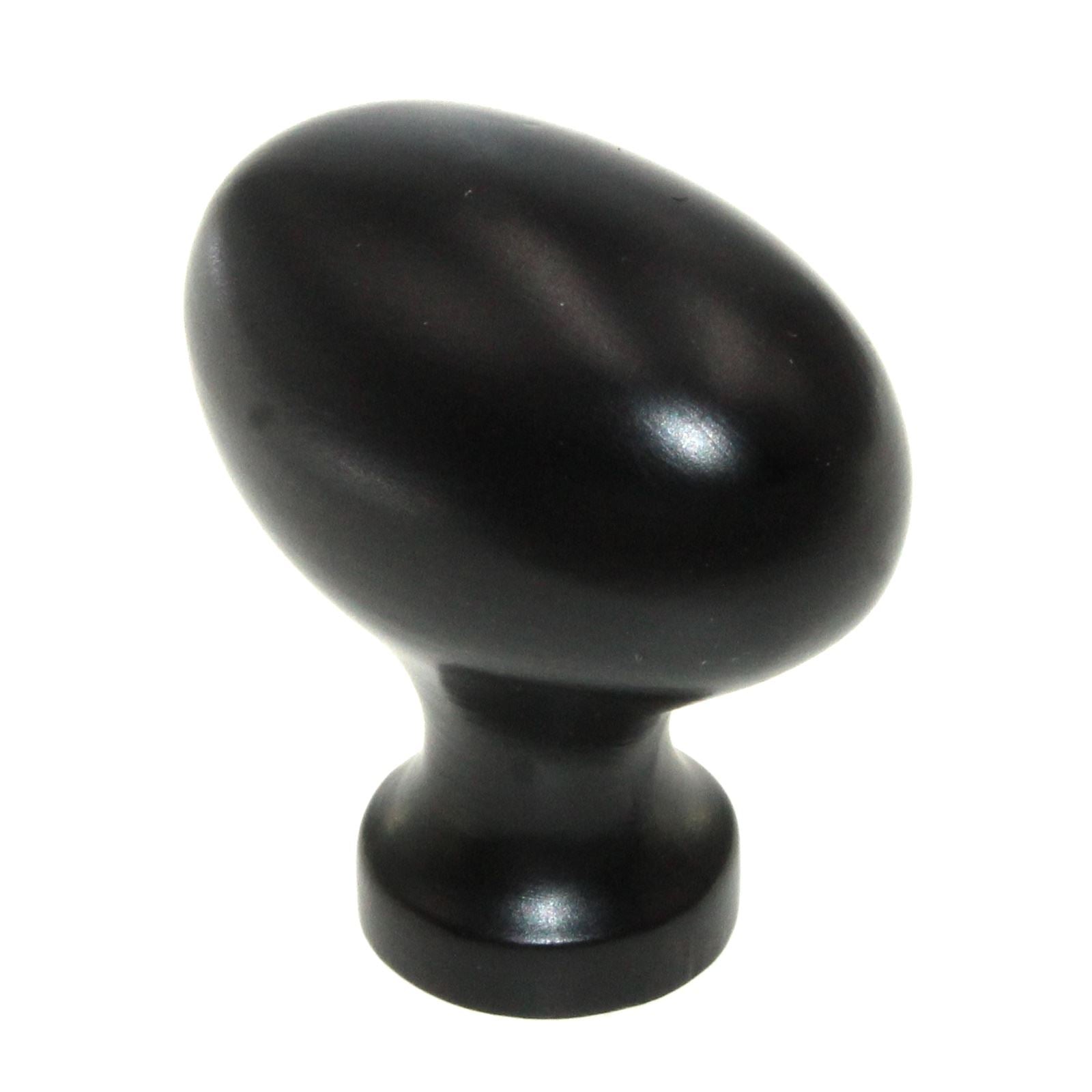 Hickory Hardware Williamsburg 1 1/4" Oval Cabinet Knob Matte Black P3054-MB