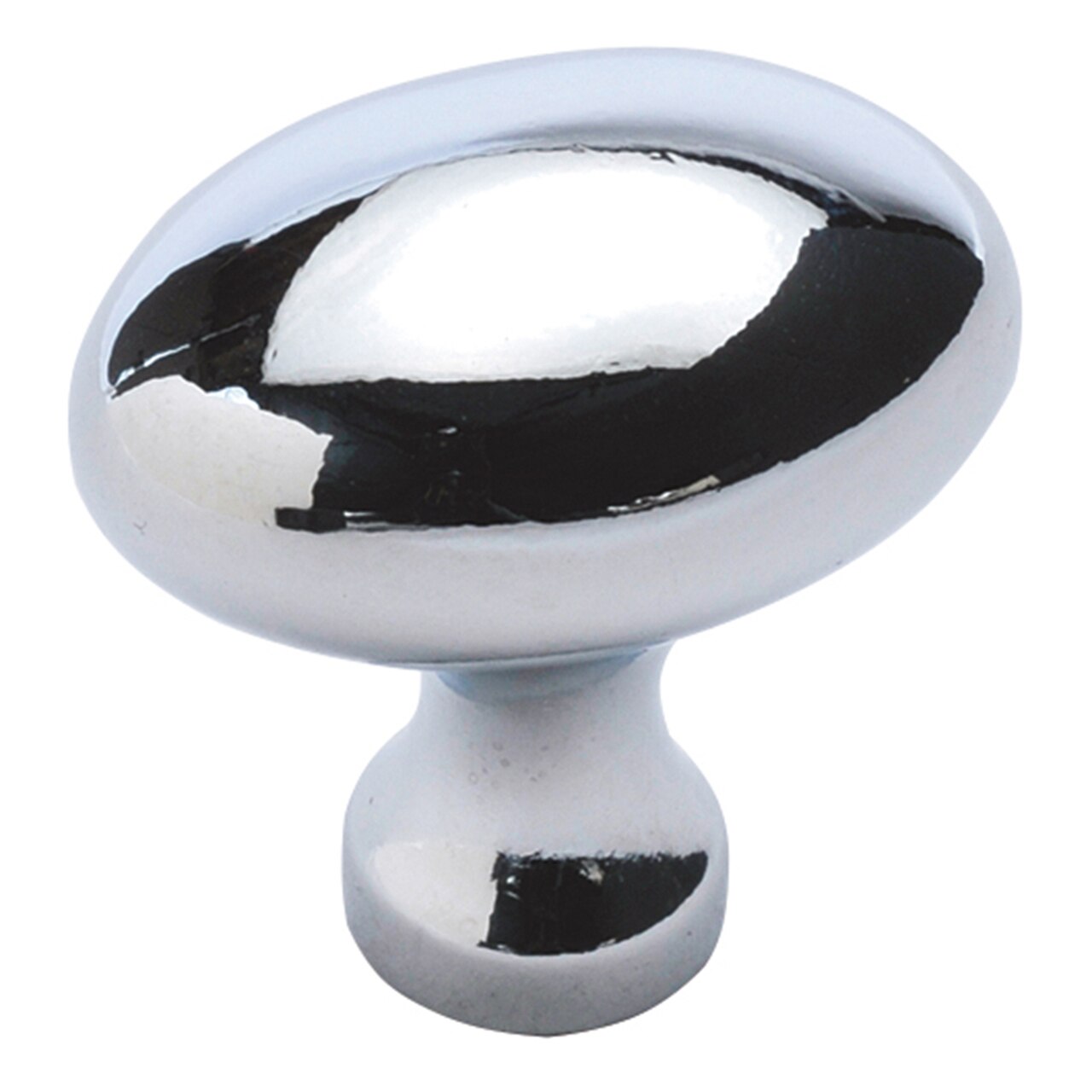 Hickory Hardware Williamsburg Chrome Oval Knob Pull 1-3/8 Inch X 15/16 Inch