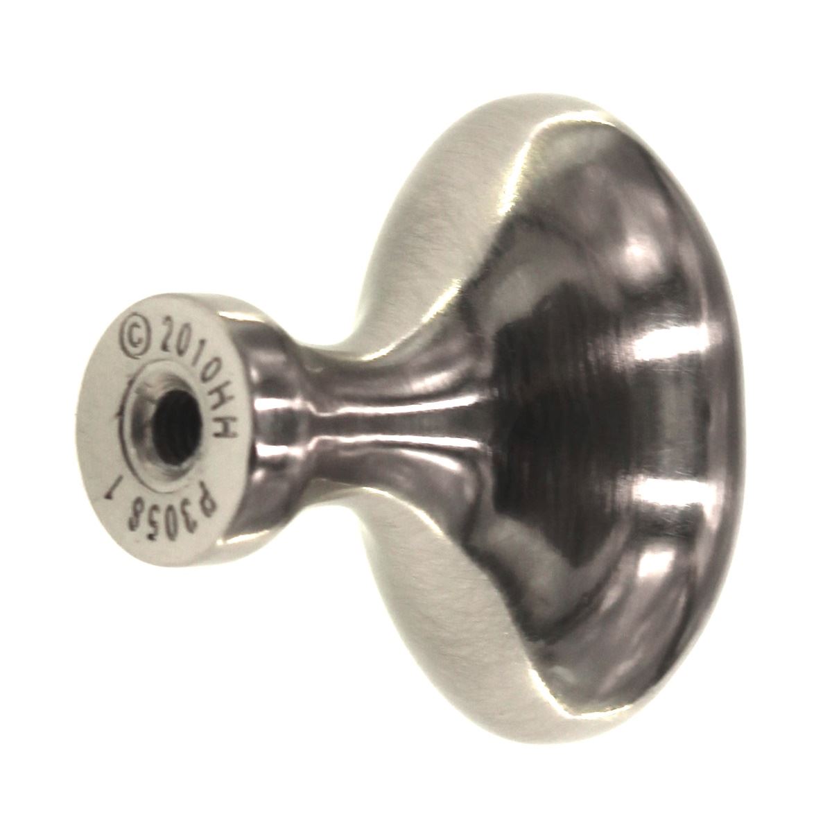 Hickory Hardware Williamsburg 1 3/8" Oval Cabinet Knob Satin Nickel P3058-SN