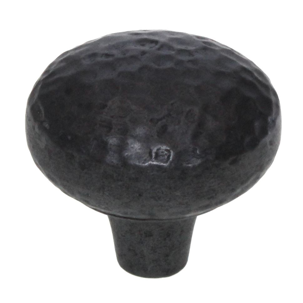 Hickory Hardware Mountain Lodge 1 3/8" Hammered Cabinet Knob Black Iron P3063-BI