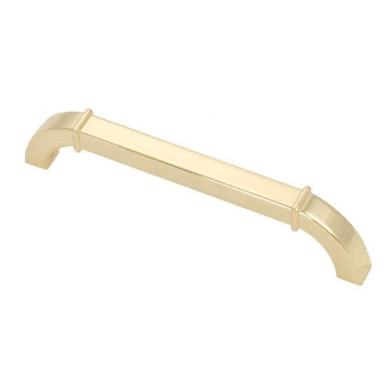 Hickory Hardware Vanguard Polished Brass Cabinet 5" (128mm)cc Handle Pull P3082-PB