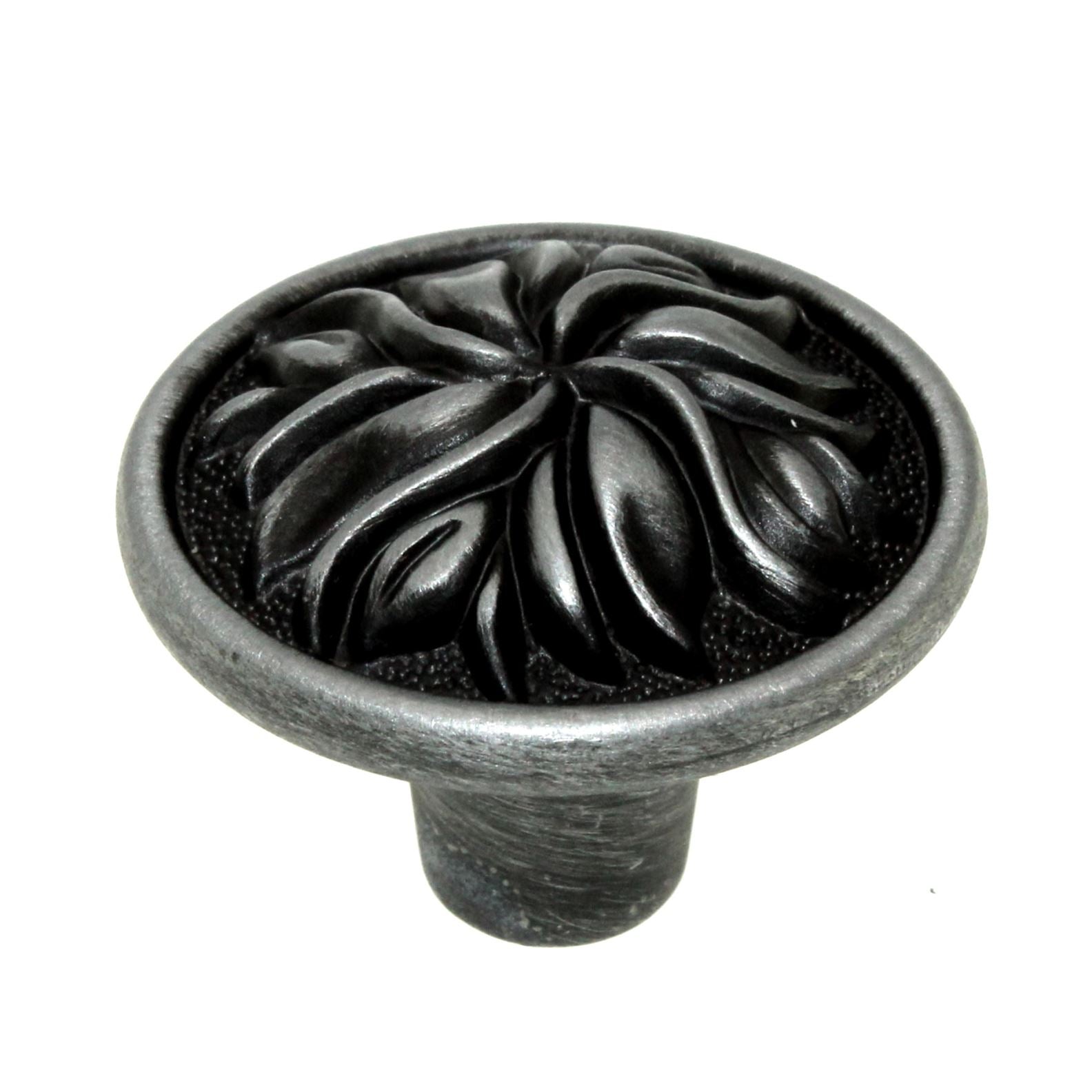 Belwith Mayfair Satin Pewter Antique 1 3/8" Decorative Cabinet Knob P3093-SPA