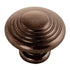 Hickory Hardware Deco Dark Antique Copper Round 1 1/4" Cabinet Knob P3103-DAC