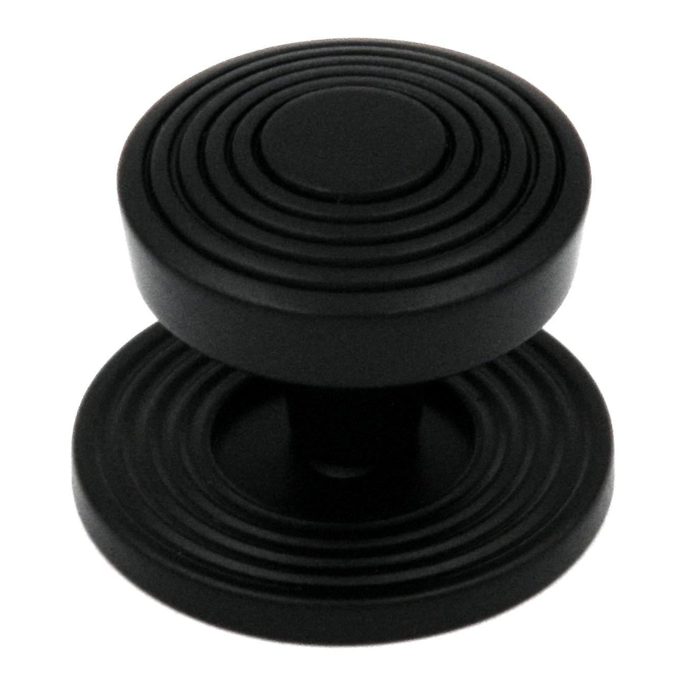 20 Pack Hickory Hardware Encore 1 5/16" Matte Black Round Flat-top Cabinet Knob P3124-MB