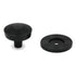 10 Pack Hickory Hardware Encore 1 5/16" Matte Black Round Flat-top Cabinet Knob P3124-MB