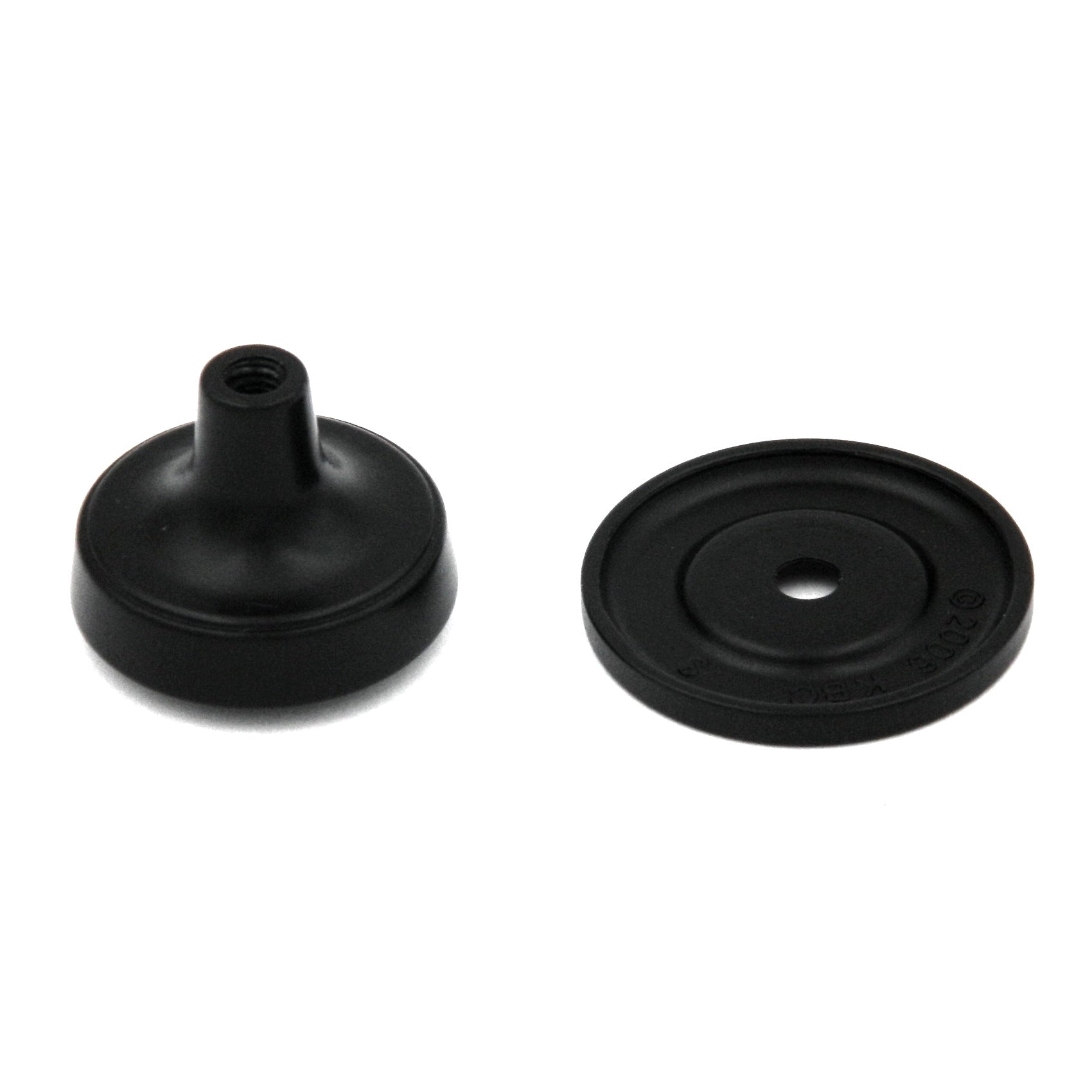 20 Pack Hickory Hardware Encore 1 5/16" Matte Black Round Flat-top Cabinet Knob P3124-MB