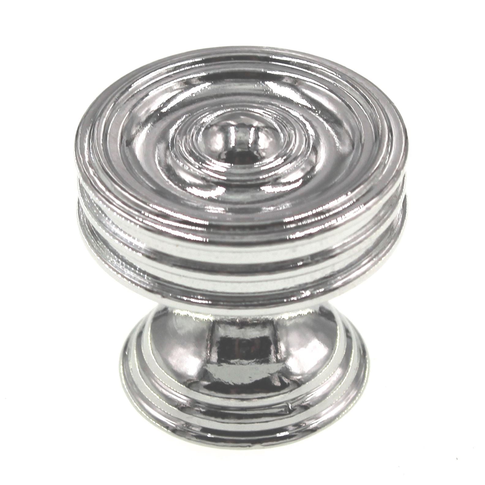 Hickory Hardware Williamsburg Chrome 1 1/4" Ringed Cabinet Knob P3131-CH