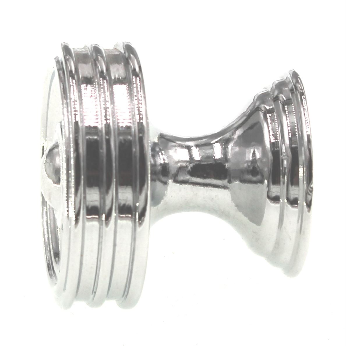 Hickory Hardware Williamsburg Chrome 1 1/4" Ringed Cabinet Knob P3131-CH