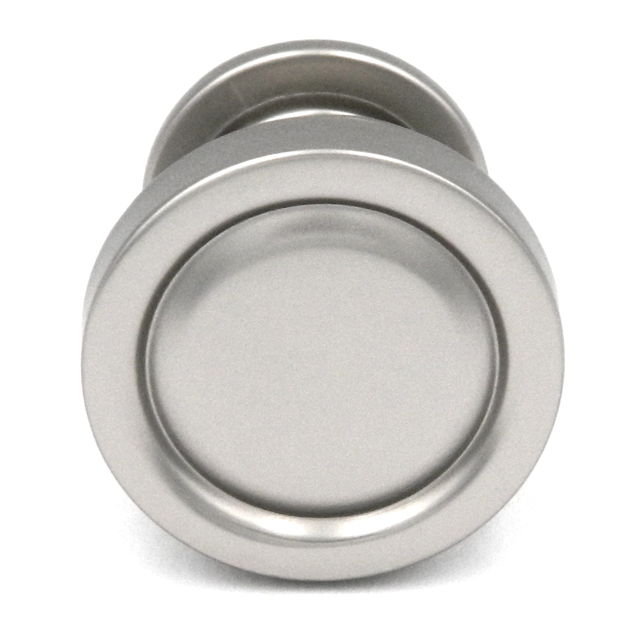 Hickory Hardware Guild 1 1/4" Flat Nickel Round Ringed Cabinet Knob P3153-FN