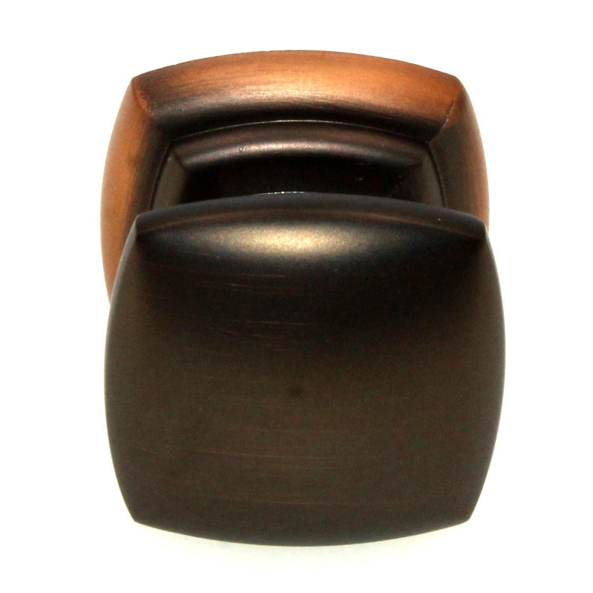 Hickory Hardware Euro-Contemporary 1 1/4" Square Knob Refined Bronze P3181-RB