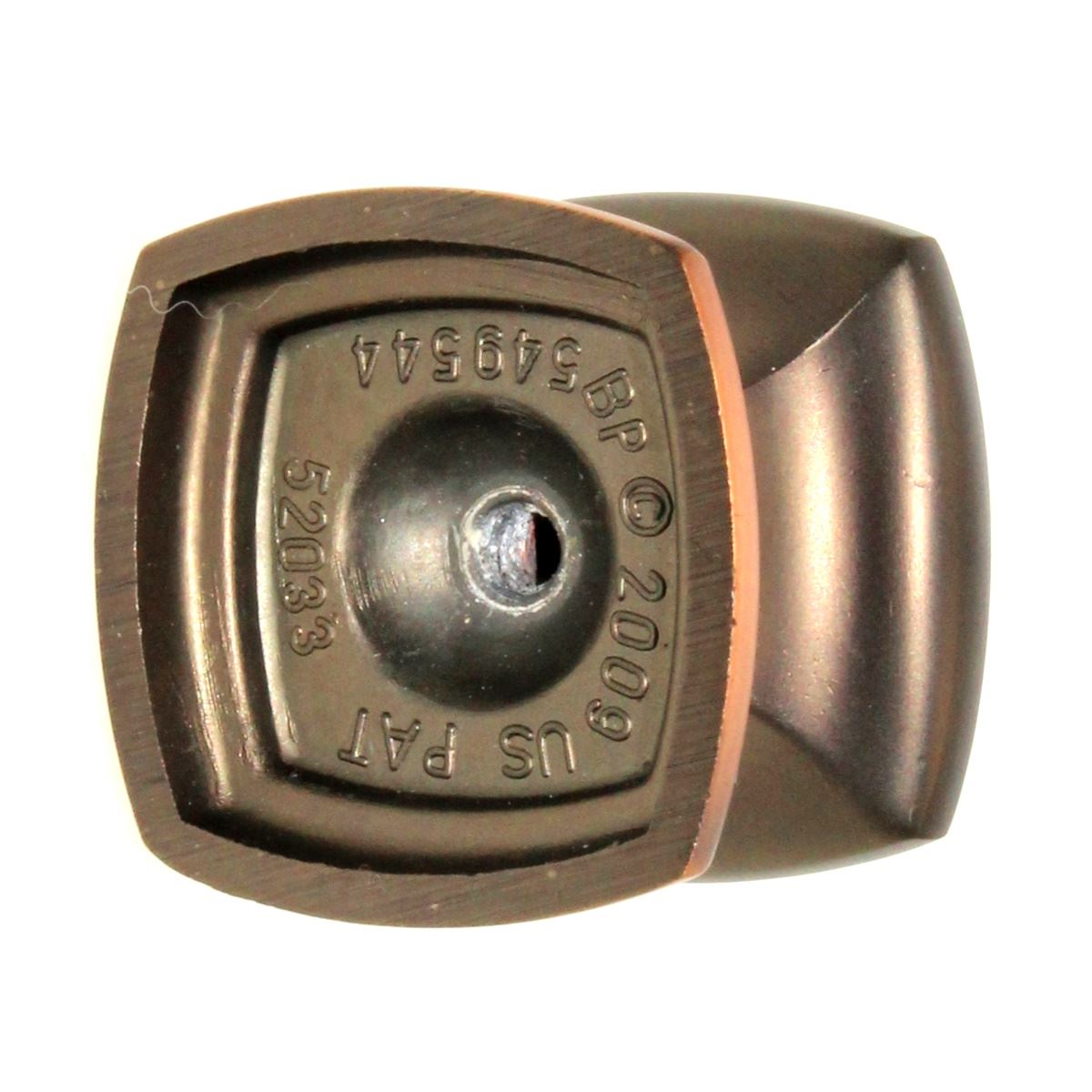 Hickory Hardware Euro-Contemporary 1 1/4" Square Knob Refined Bronze P3181-RB