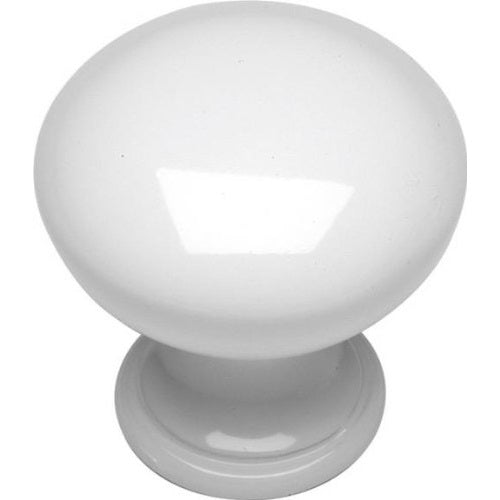 P320-24 White 1 1/4" Mushroom Cabinet Knob Pulls Belwith Keeler Hickory Deco