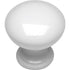 P320-24 White 1 1/4" Mushroom Cabinet Knob Pulls Belwith Keeler Hickory Deco