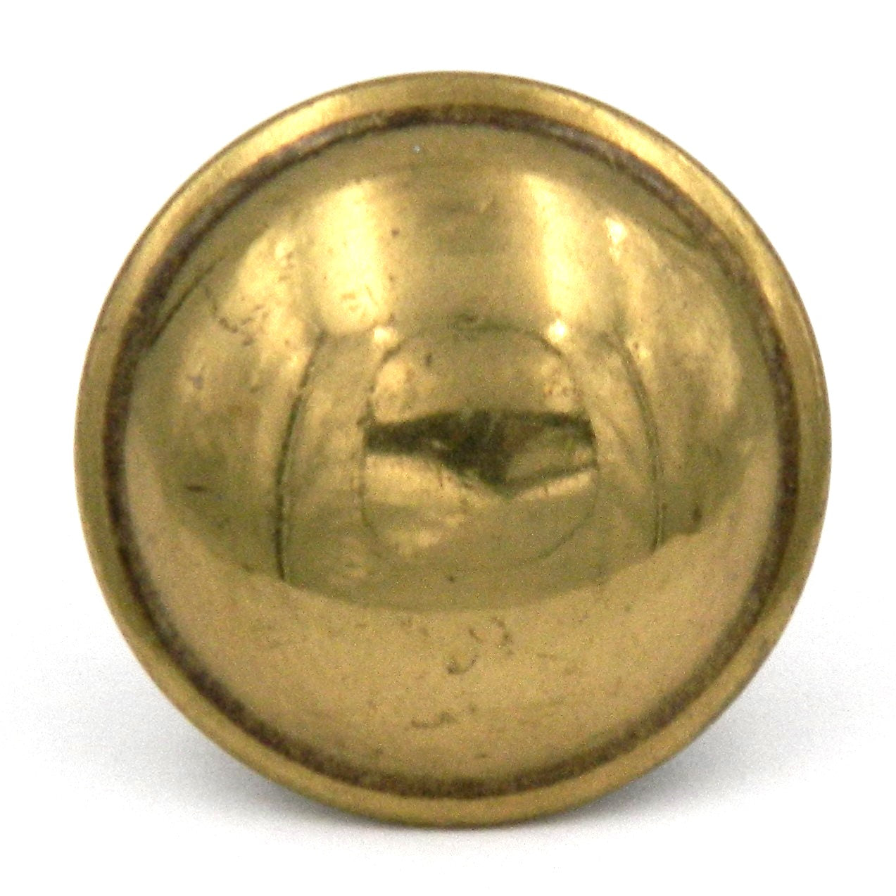 Keeler Lancaster Hand Polished Brass Round Disc 1 1/4" Solid Brass Cabinet Knob P327-LP