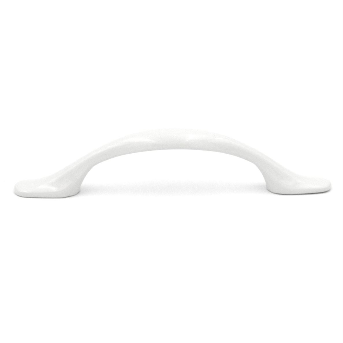 P333-24 White Frosted Deco 3"cc Cabinet Handles Pulls Belwith Hickory's Eclipse