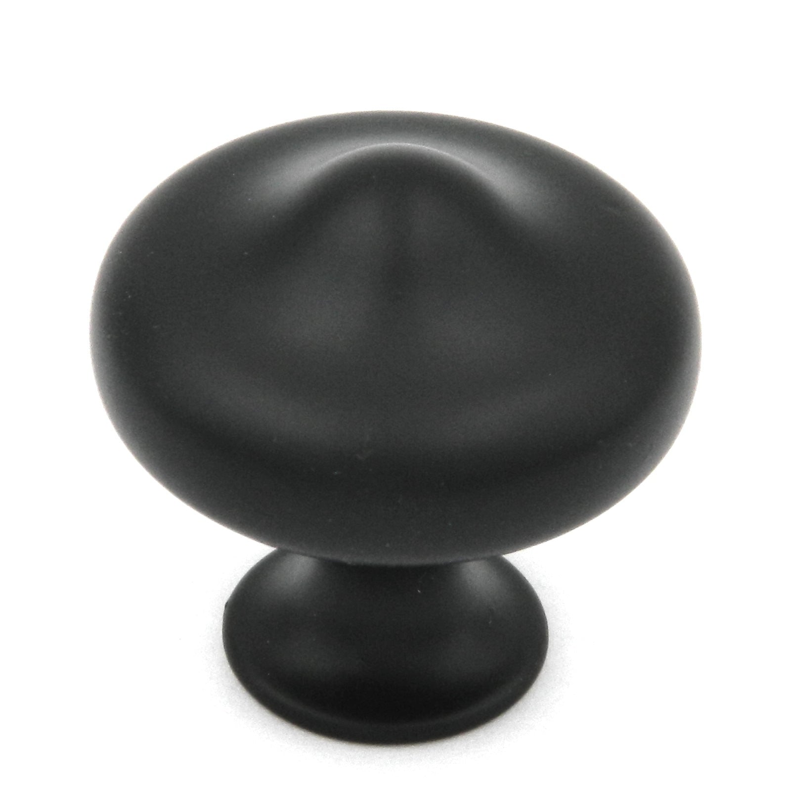 10 Pack Hickory Hardware Triomphe 1 5/8" Matte Black Mushroom Cabinet Knob P3340-MB