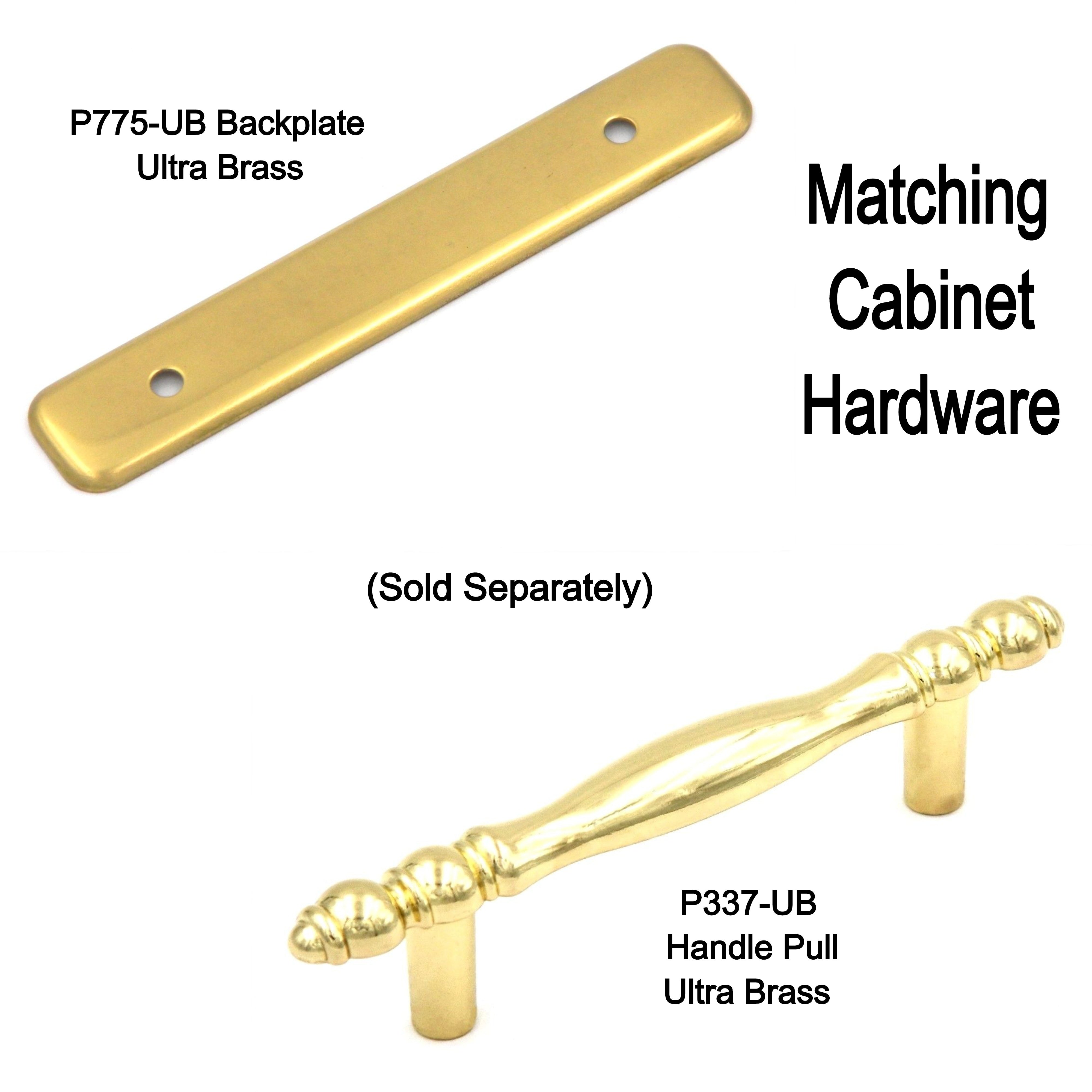 Hickory Hardware Polished Accents Ultra Brass 3"cc Cabinet Bar Pull P337-UB