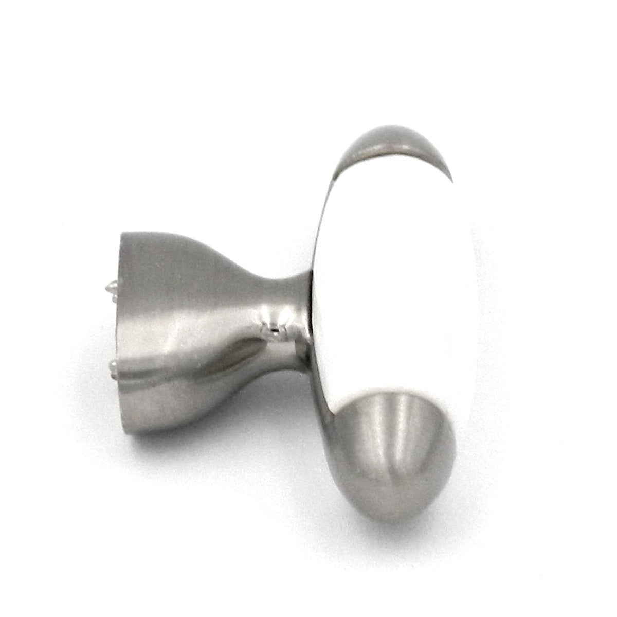 10 Pack Hickory Hardware Aero Satin Nickel, White 1 1/2" Cabinet Knob P3390-SNW