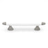 Hickory Hardware P3392-SNW Aero 3" Satin Nickel and White Bar Cabinet Handle Pull