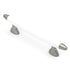 Hickory Hardware P3392-SNW Aero 3" Satin Nickel and White Bar Cabinet Handle Pull