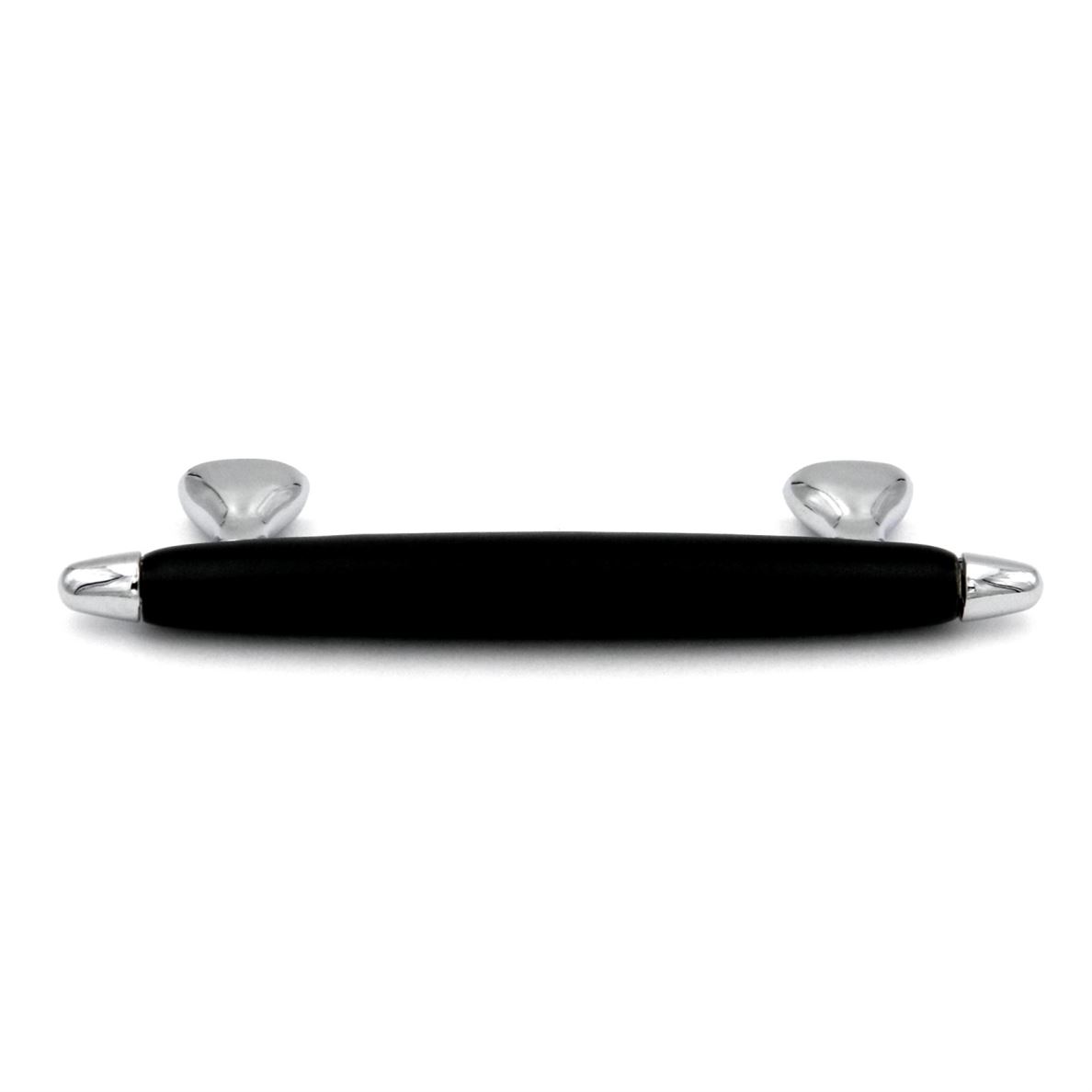 P3393-CHB Chrome 3 3/4"cc Cabinet Handles Pulls, Black Center Belwith Aero