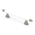 Hickory Aero P3393-SNW Satin Nickel White 3 3/4" (96mm)cc Cabinet Bar Pull