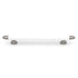 Hickory Hardware Aero Satin Nickel and White Cabinet<br>5" (128mm)cc Handle Pull P3394-SNW