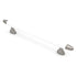 Hickory Hardware Aero Satin Nickel and White Cabinet<br>5" (128mm)cc Handle Pull P3394-SNW