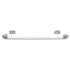 Hickory Hardware Aero Satin Nickel and White Cabinet<br>5" (128mm)cc Handle Pull P3394-SNW