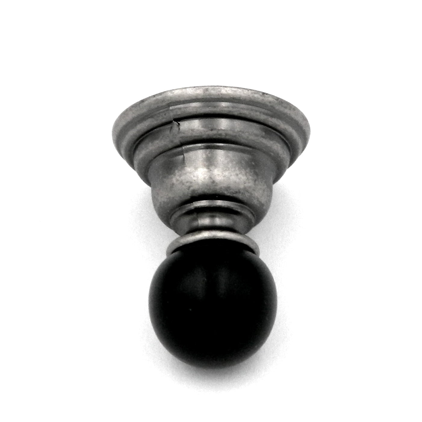 Hickory Hardware Gaslight P3410-BNVB Black Nickel Vibed Cabinet Knob with 5/8" Black Ball