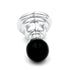 Hickory Hardware Gaslight P3410-CHB Chrome Cabinet Knob Pull with 5/8" Black Ball