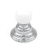 Hickory Hardware Gaslight P3411-CHW Perilla cromada para gabinete, base de 1 1/4 pulgadas y parte superior de bola blanca