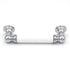 Hickory Hardware Gaslight Polished Chrome White P3413-CHW 3 3/4" (96mm)cc Cabinet Bar Pull