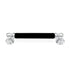 Hickory Gaslight P3414-CHB Chrome, Black Center 5" (128mm)cc Cabinet Handle Pull