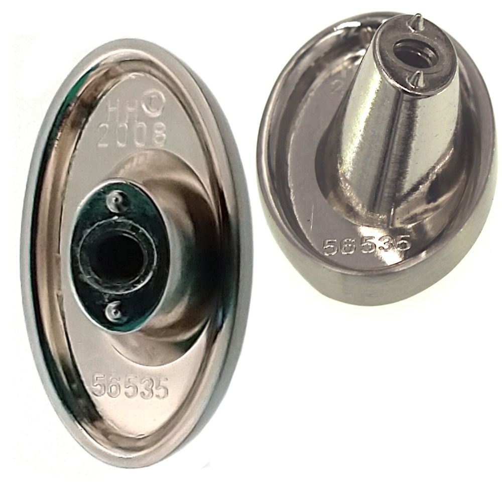 Hickory Hardware Luna 1 5/8" Oval Cabinet Knob Satin Nickel P3446-SN