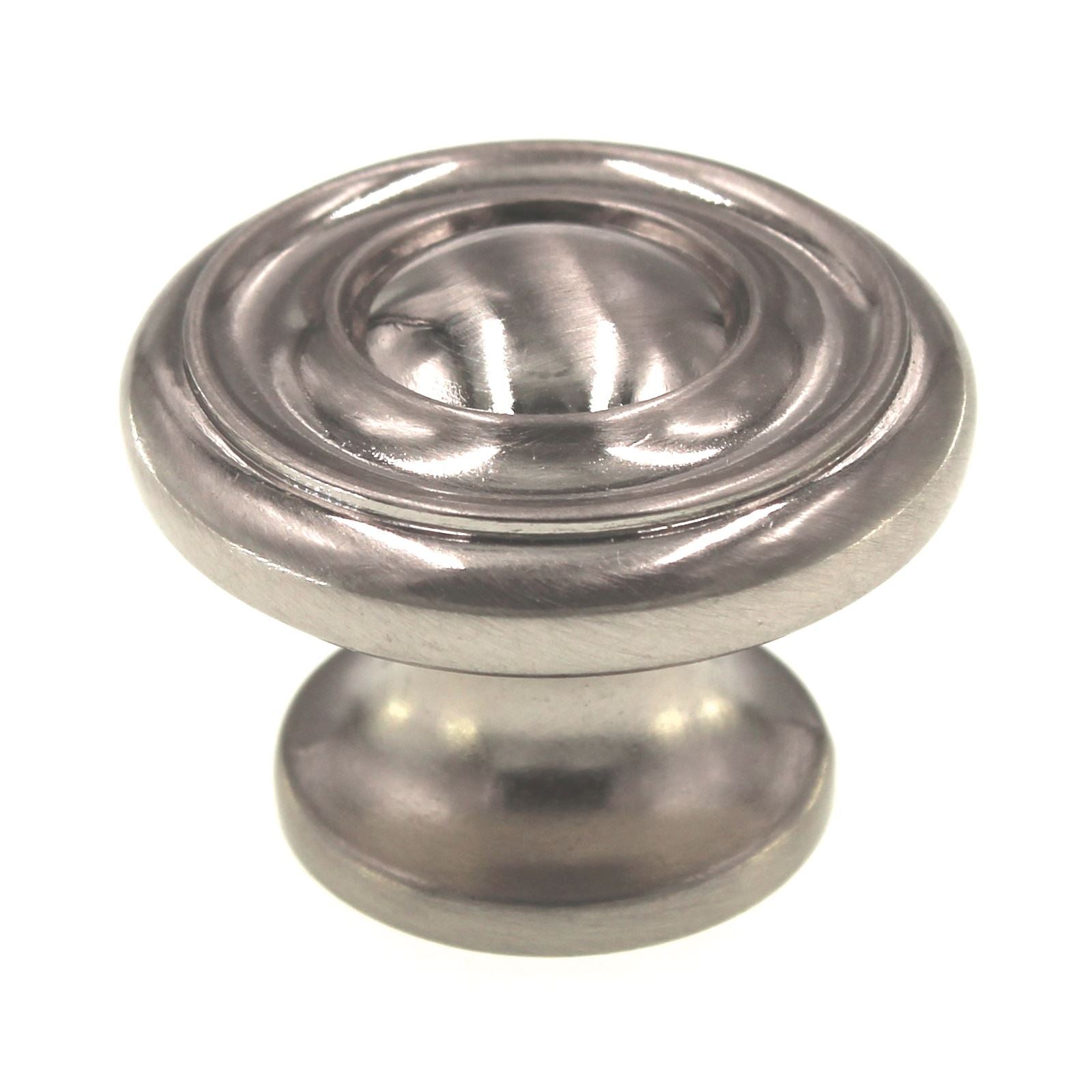 Hickory Hardware Cottage 1 1/2" Ringed Cabinet Knob Satin Nickel P3501-SN