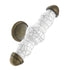 Hickory Hardware Callis Country 3 1/2" Wrought Brass and White Crackle T-Bar Cabinet Knob P3660-WRBWGC