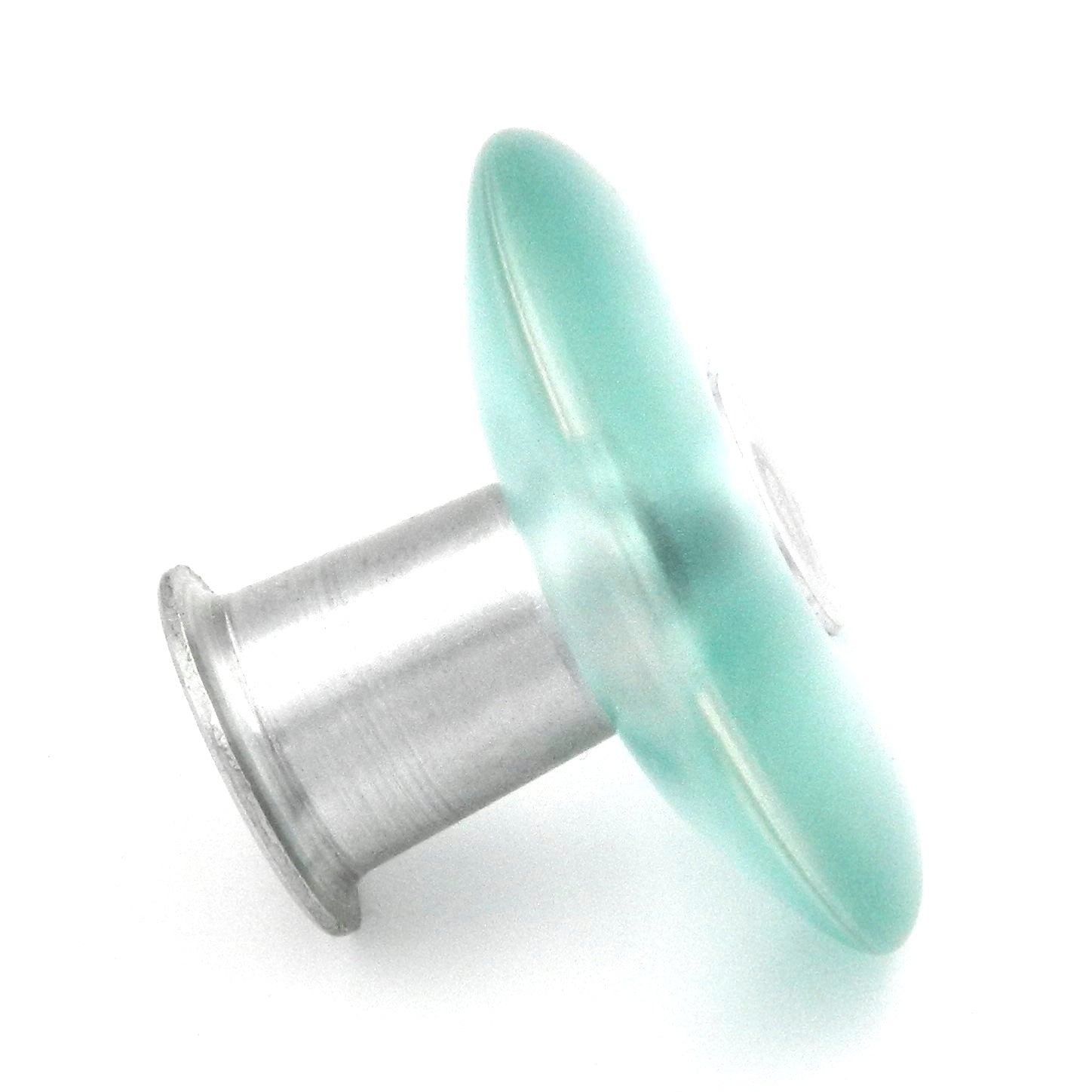 20 Pack Belwith Keeler Eclectic Accents 1 5/8" Frosted Blue and Chrome Cabinet Knob P3685-FB