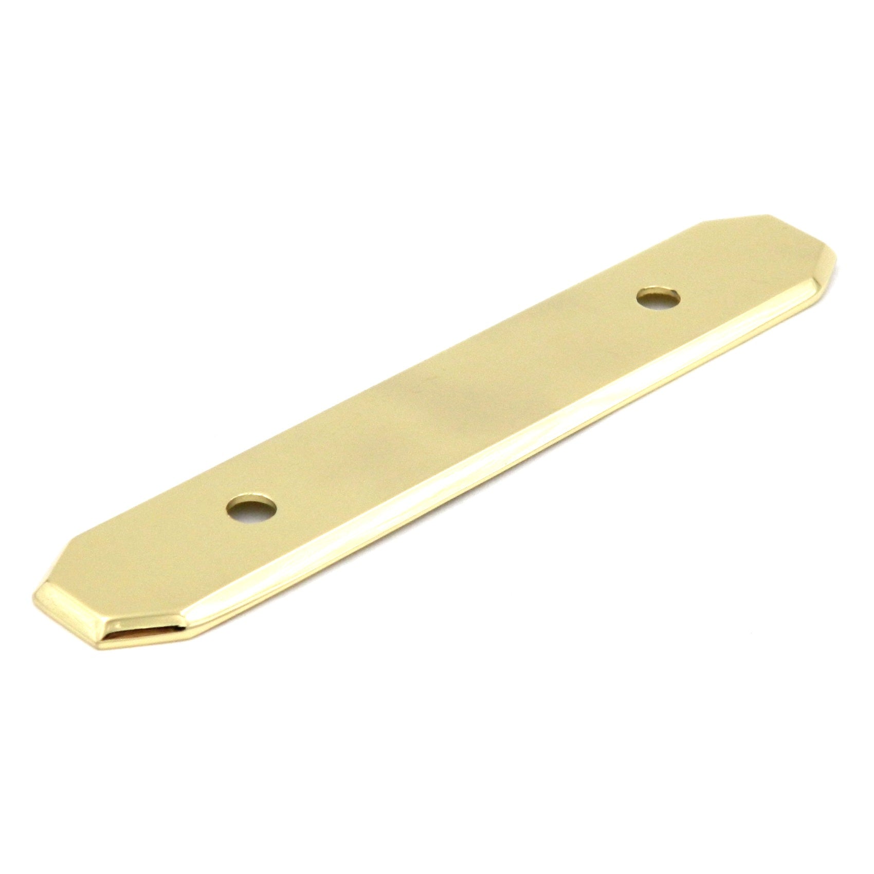 Hickory Hardware Polished Accents Brass 3"cc Cabinet Handle Backplate P370-UB