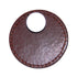 Hickory Hardware Senna 1 3/4" Satin Pearl and Leather Round Leather Cabinet Knob P3710-LSP