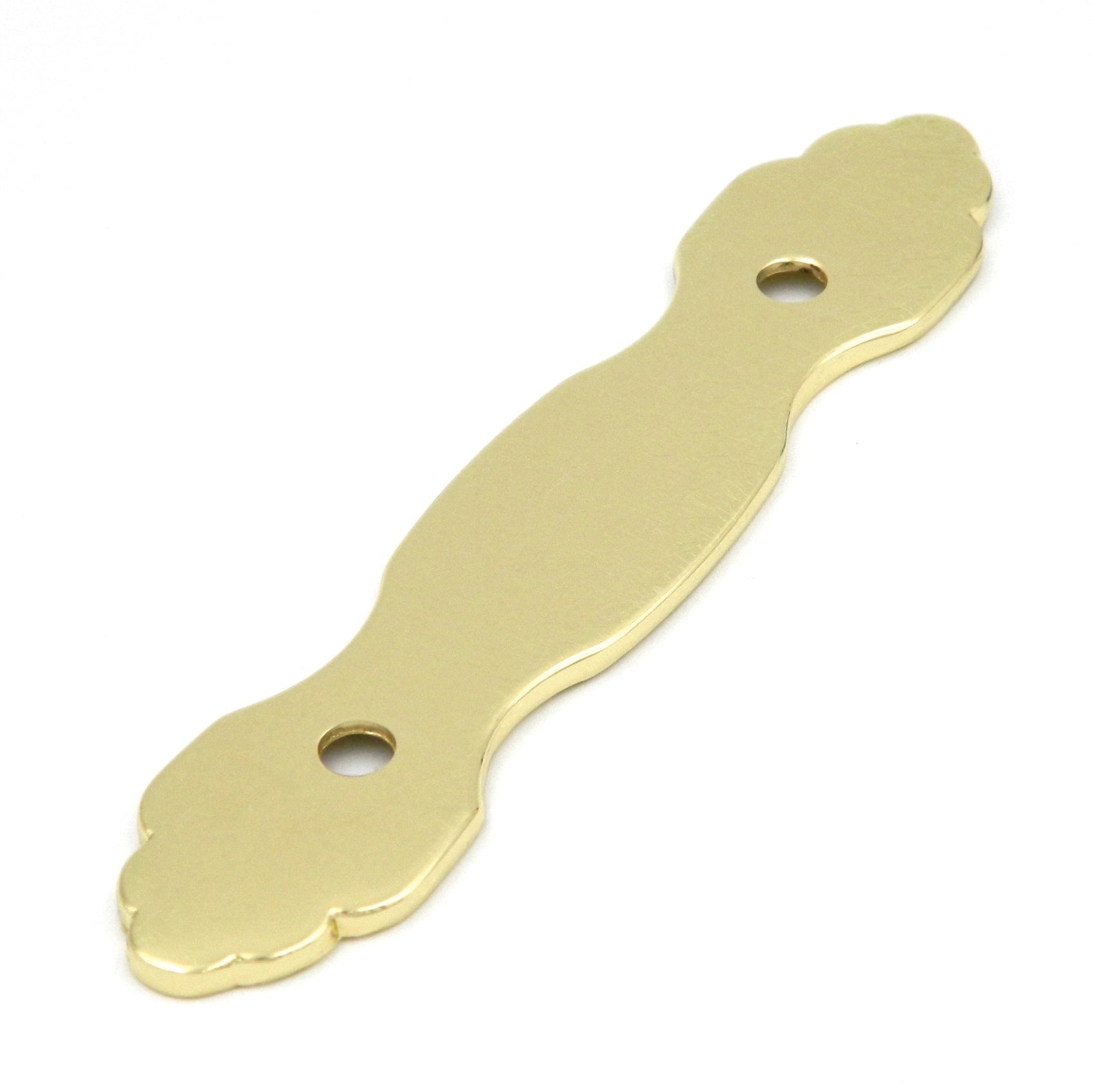 Hickory Hardware Polished Accents Ultra Brass 3"cc Handle Backplate P372-UB